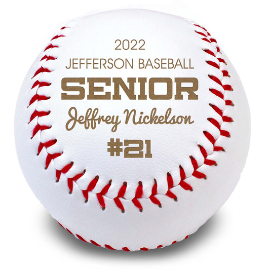 Personalized Leather Baseballs | Senior