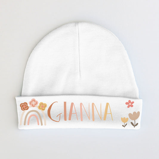 Personalized Baby Beanie | Boho Rainbow
