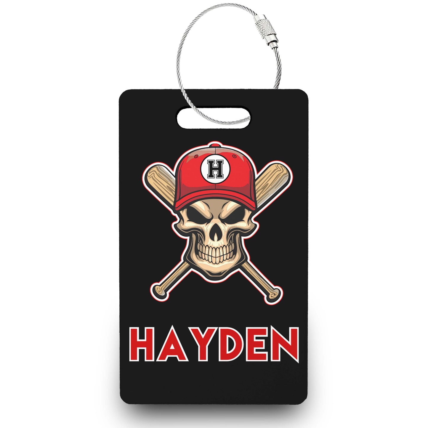 Personalized Baseball Bag Tag | Skull & Bones