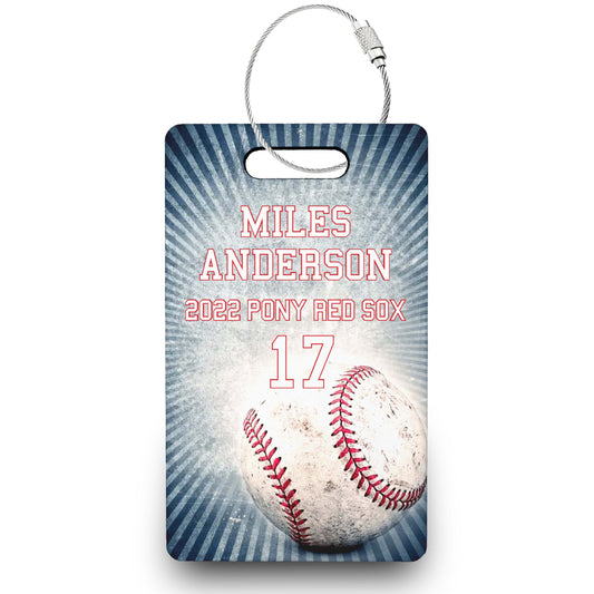 Personalized Baseball Bag Tag | Miles
