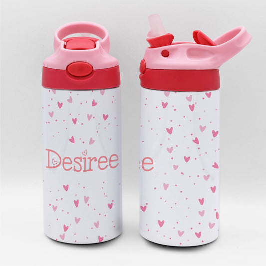 Personalized Kid's Water Bottle | Hearts