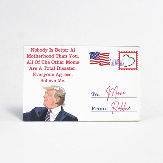 Wood Postcard for Mother’s Day | Trump