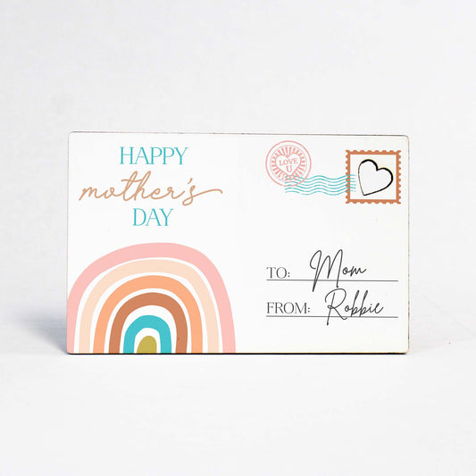 Wood Postcard for Mother’s Day | Rainbow