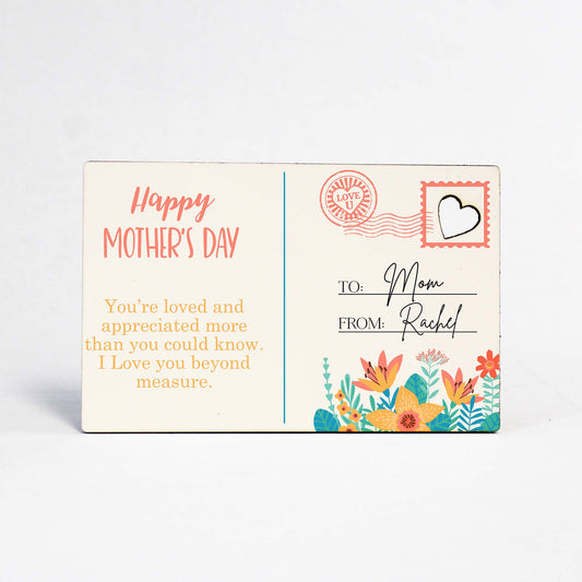 Wood Postcard for Mother’s Day | Flowers