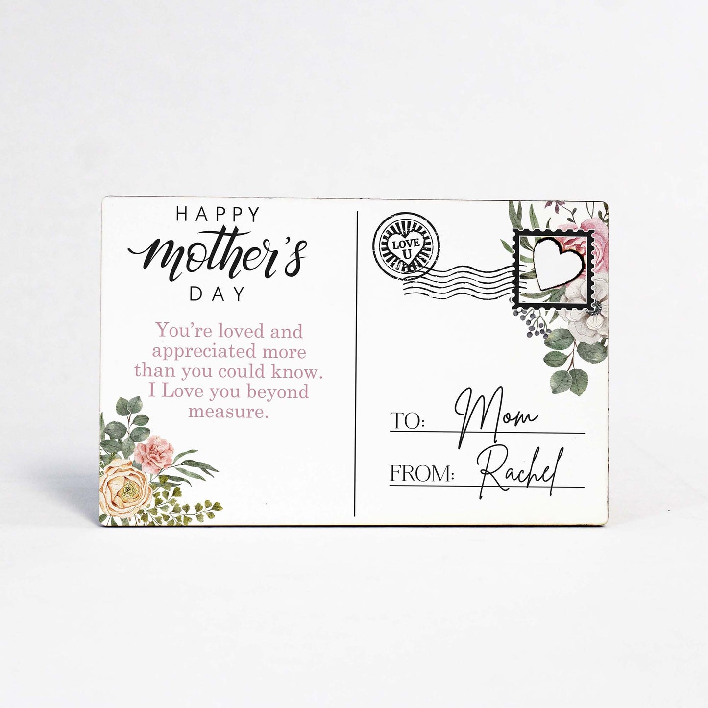 Wood Postcard for Mother’s Day | Classic Flowers