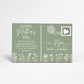 Wood Postcard for Mother’s Day | Green Flowers