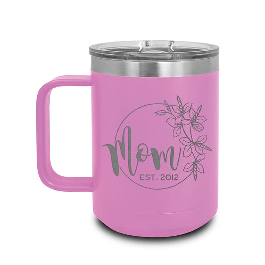 Metal Coffee Mugs | Mom Flower