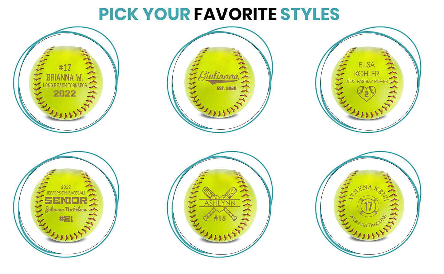 Personalized Leather Softball | Softball Cross Bat