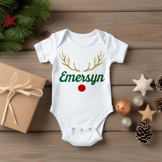 Personalized Christmas Onesies | Reindeer