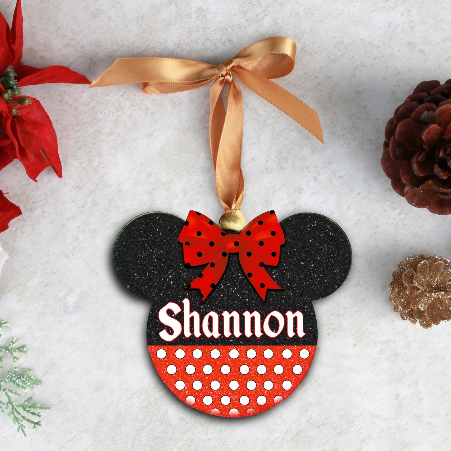 Acrylic Christmas Ornaments | Girl Mouse