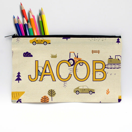 Personalized Pencil Pouch | Cars