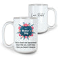 Coffee Mug 15 oz – Custom Print | Blue Wreath