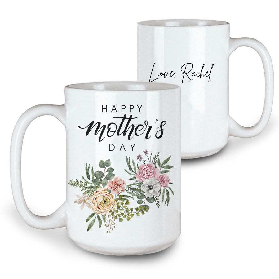 Coffee Mug 15 oz – Custom Print | Classic Floral