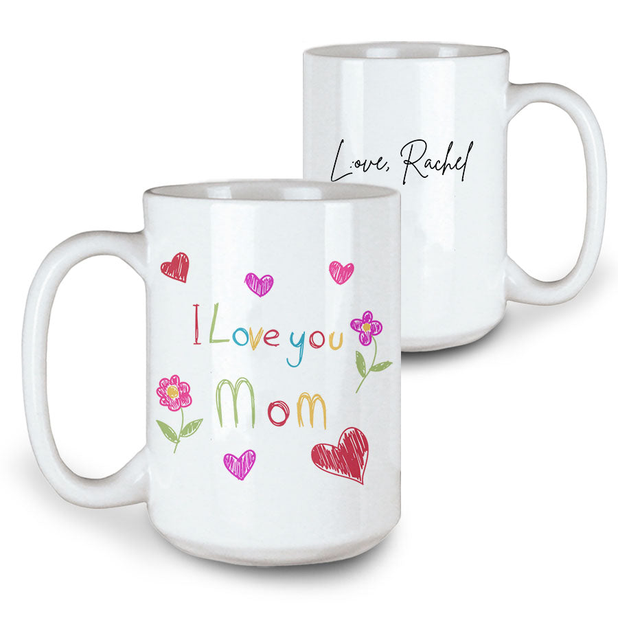 Coffee Mug 15 oz – Custom Print | Drawing