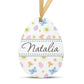 Personalized Easter Basket Name Tag | Stripes