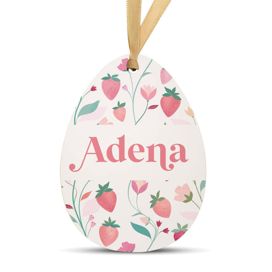 Personalized Easter Basket Name Tag | Strawberry