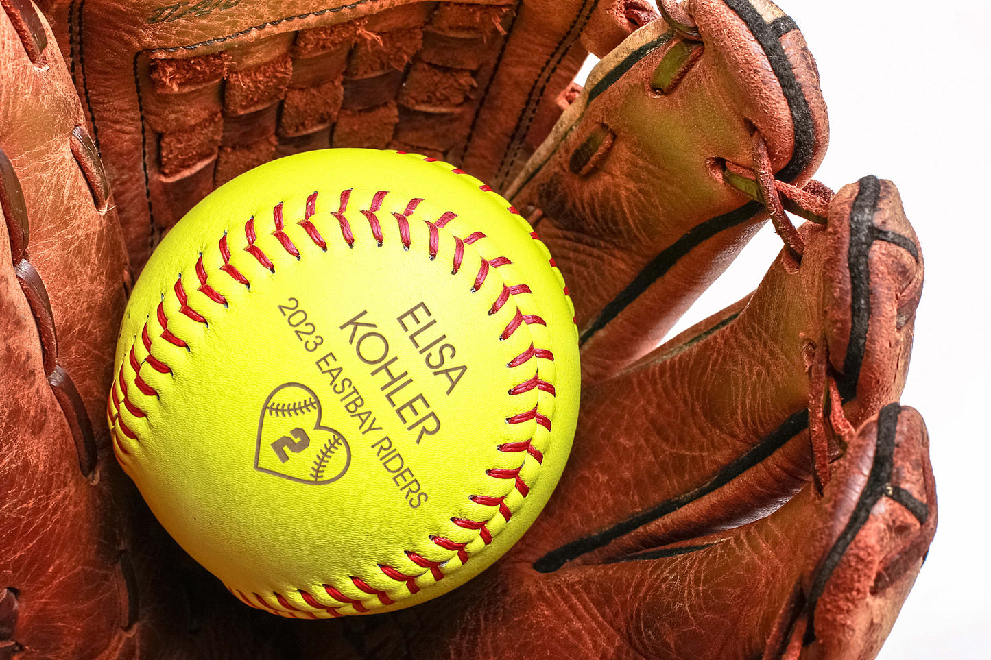 Personalized Leather Softball | Softball Cross Bat