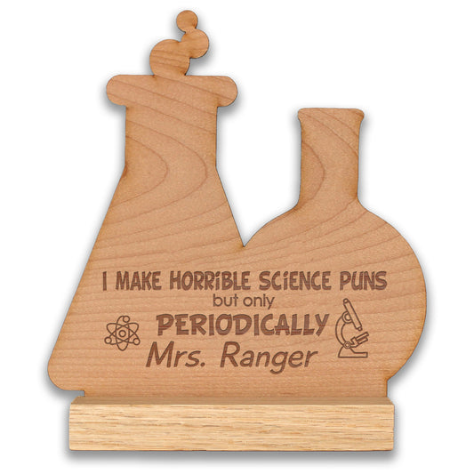Wood Teacher Desk Sign | Periodically