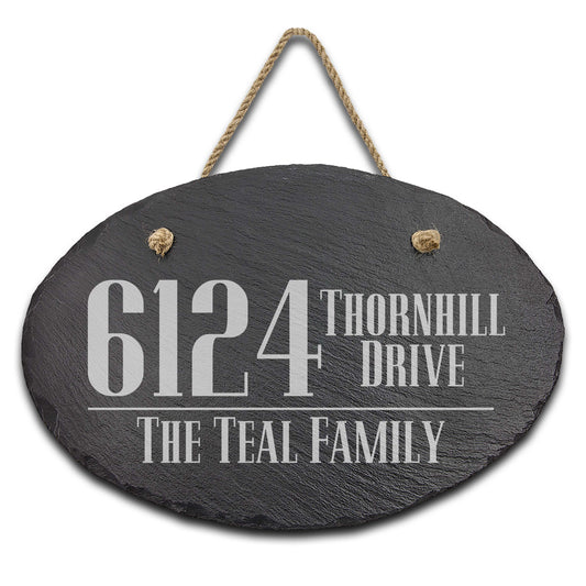 Slate Outdoor Address Sign | 6124