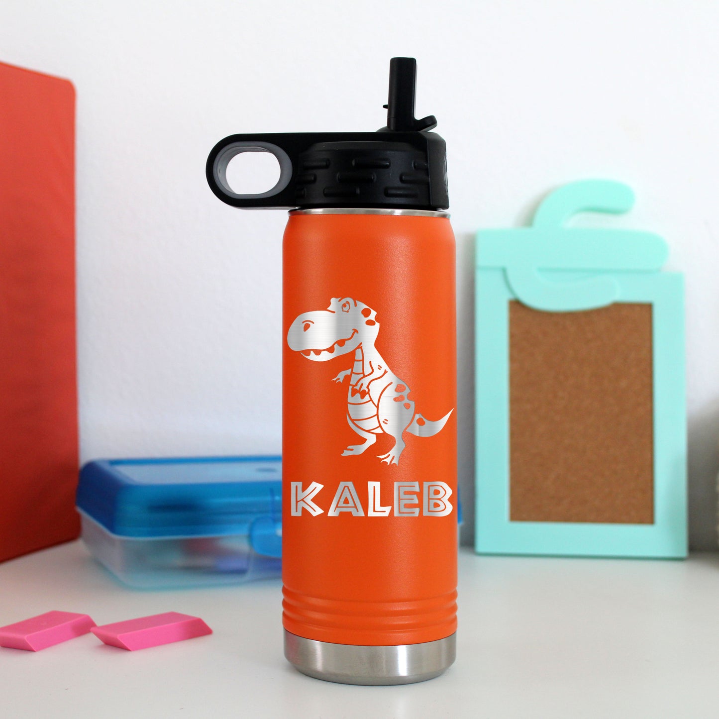 20 oz. Kid's Metal Water Bottle | Dinosaur