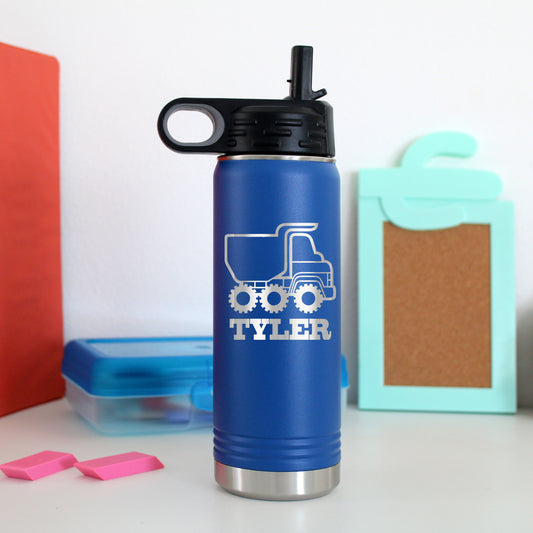 20 oz. Kid's Metal Water Bottle | Dump Truck