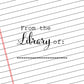Teacher Self Inking Stamps | From The Library Of Blank