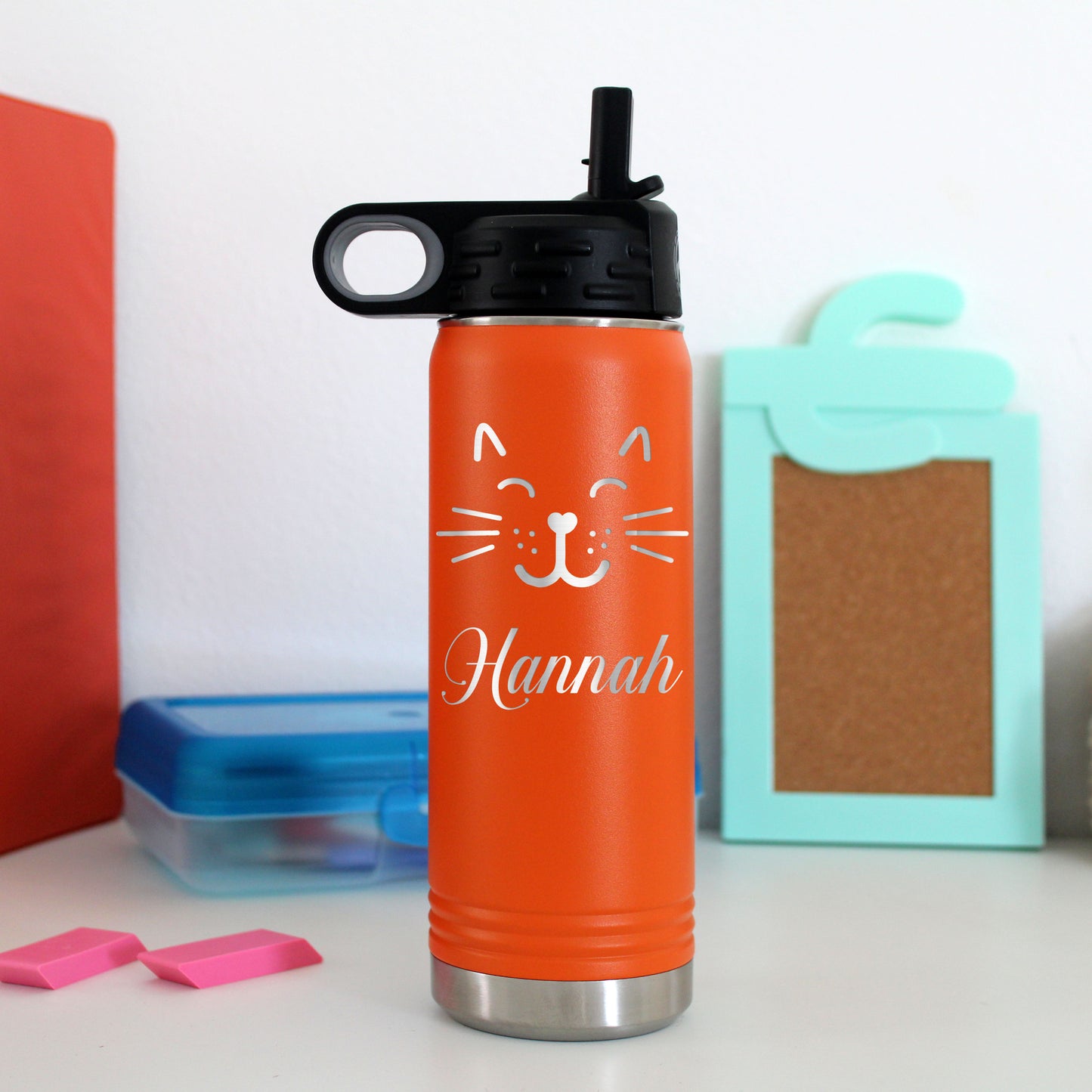 20 oz. Kid's Metal Water Bottle | Cat Hannah