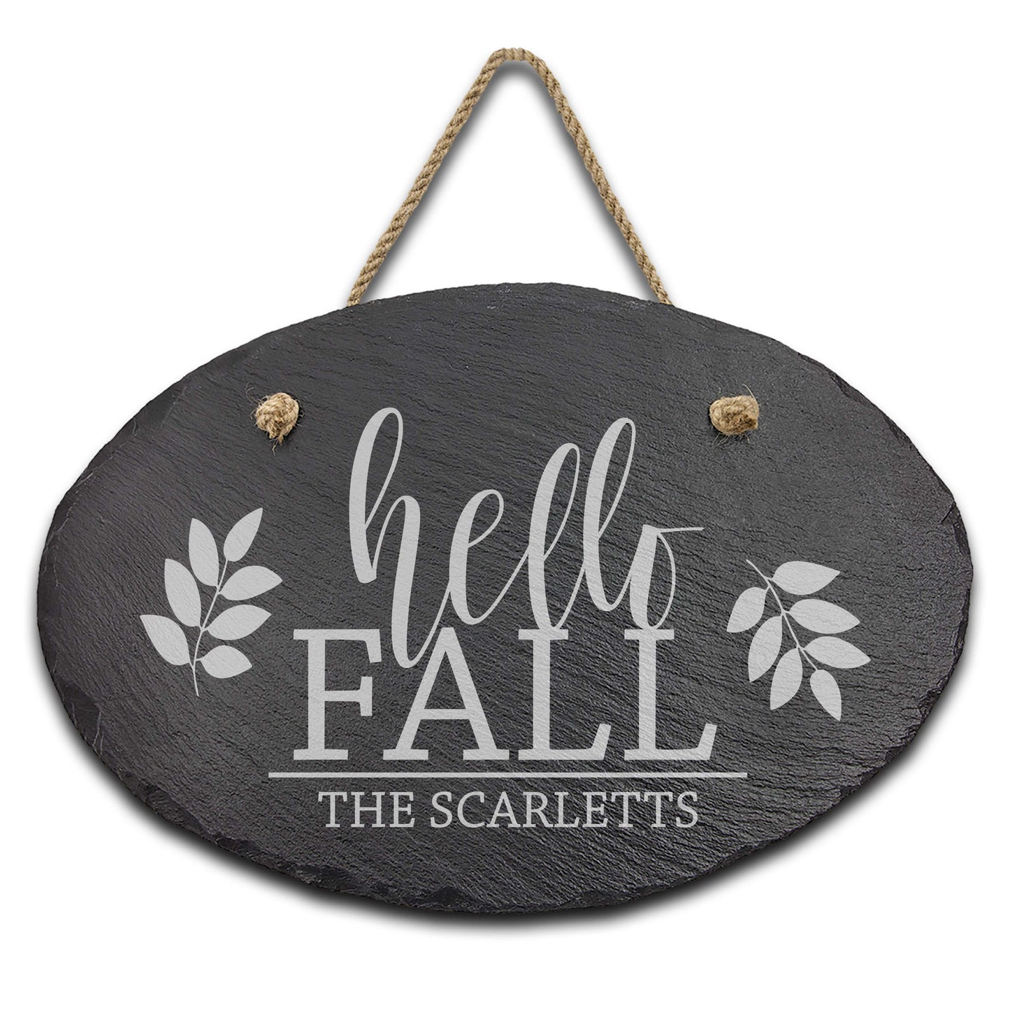 Slate Outdoor Address Sign | Hello Fall