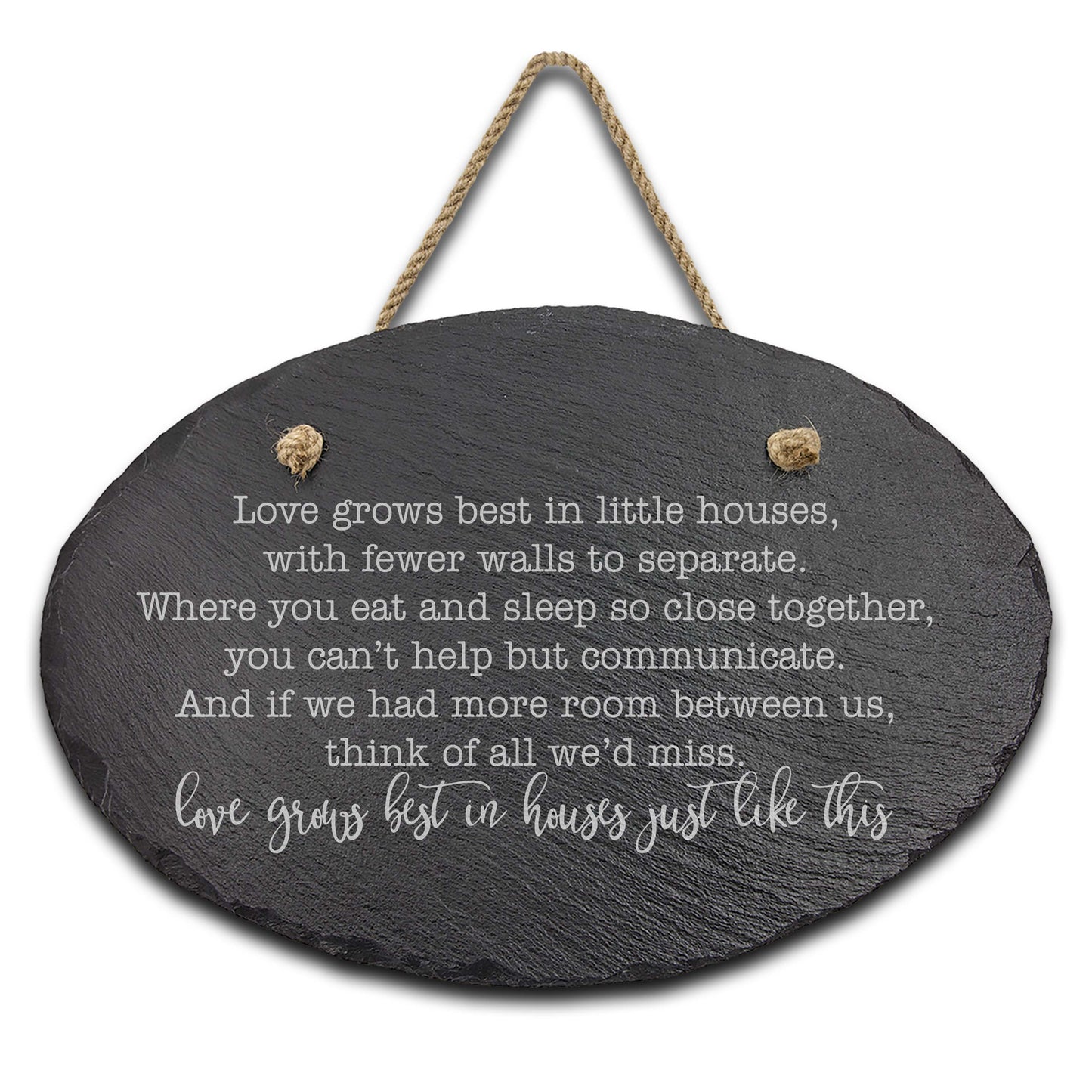 Slate Outdoor Address Sign | Love Grows Best