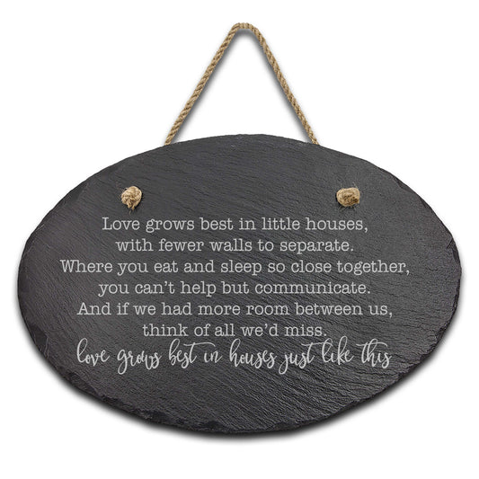 Slate Outdoor Address Sign | Love Grows Best