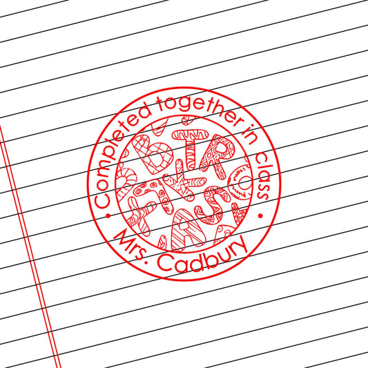 Teacher Self Inking Stamps | Completed Together in Class - Mrs. Cadbury