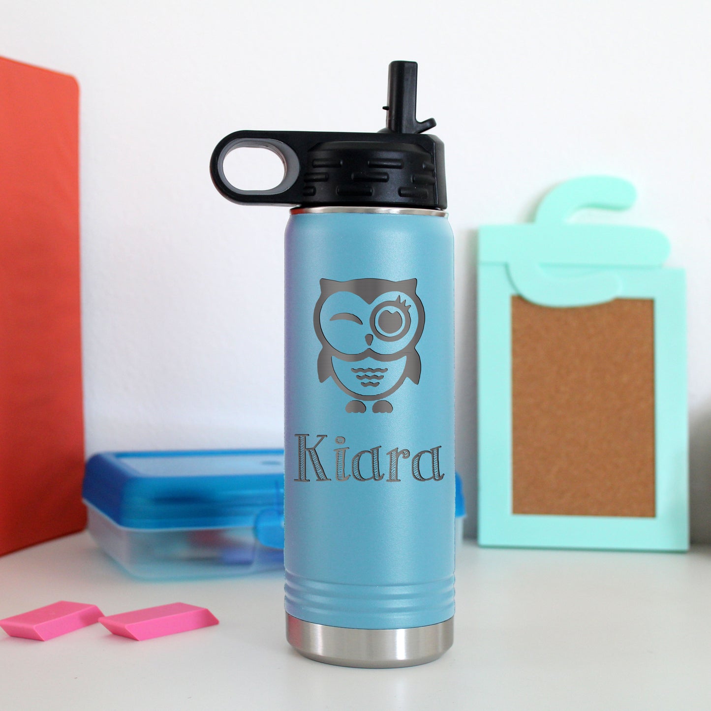 20 oz. Kid's Metal Water Bottle | Owl