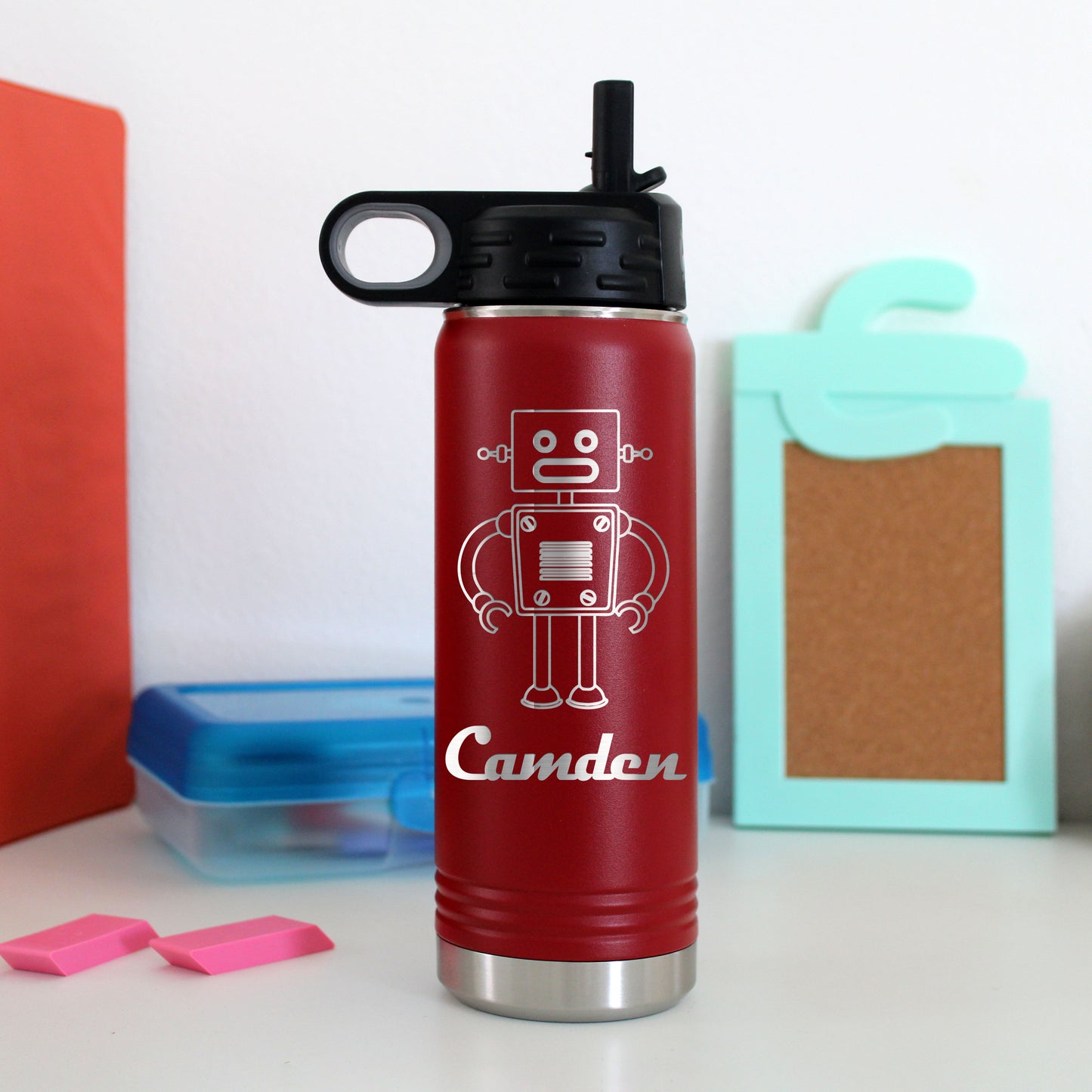 20 oz. Kid's Metal Water Bottle | Robot
