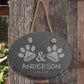 Slate Outdoor Address Sign | K Monogram