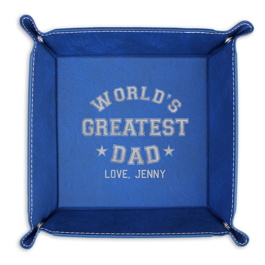 Leather Catch all Tray | World's Greatest Dad